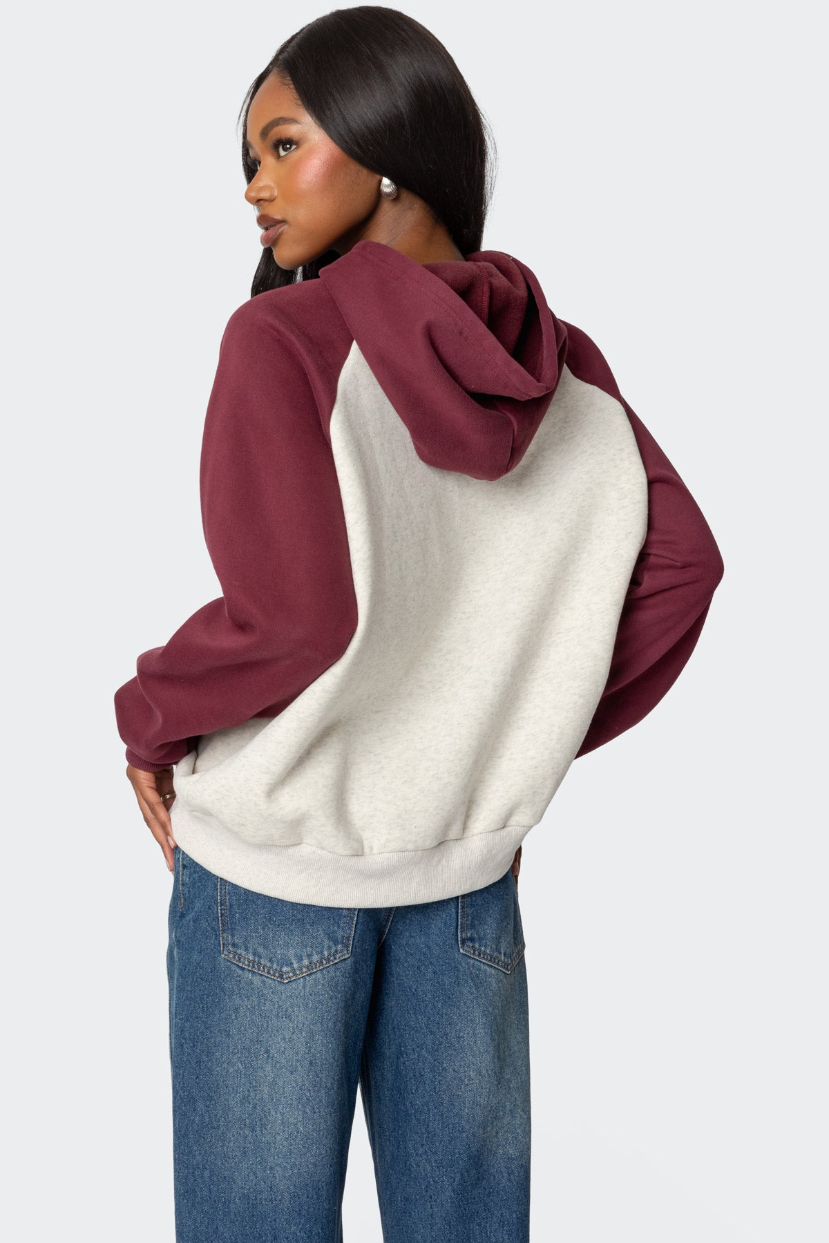 Raglan Bow Oversized Hoodie