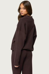 Lorie Oversized Knit Polo Sweater