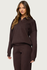 Lorie Oversized Knit Polo Sweater