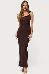 Shanna Backless Mesh Maxi Dress