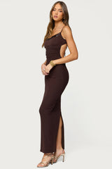 Shanna Backless Mesh Maxi Dress