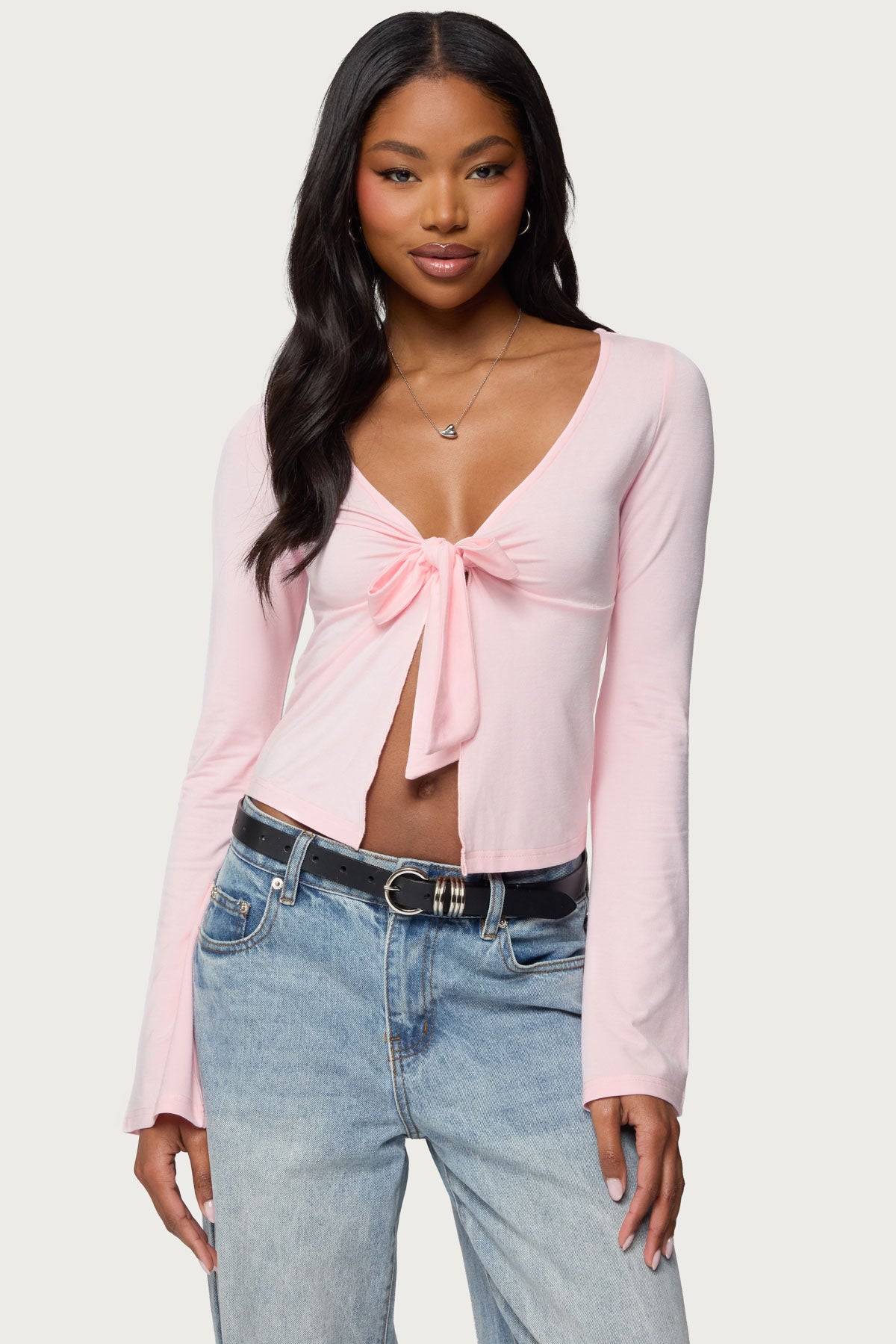 Scarlette Tie Front Top – edikted
