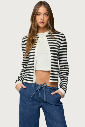 Jenie Split Front Knit Cardigan