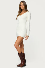 Kaitlyn Long Sleeve Knit Mini Dress
