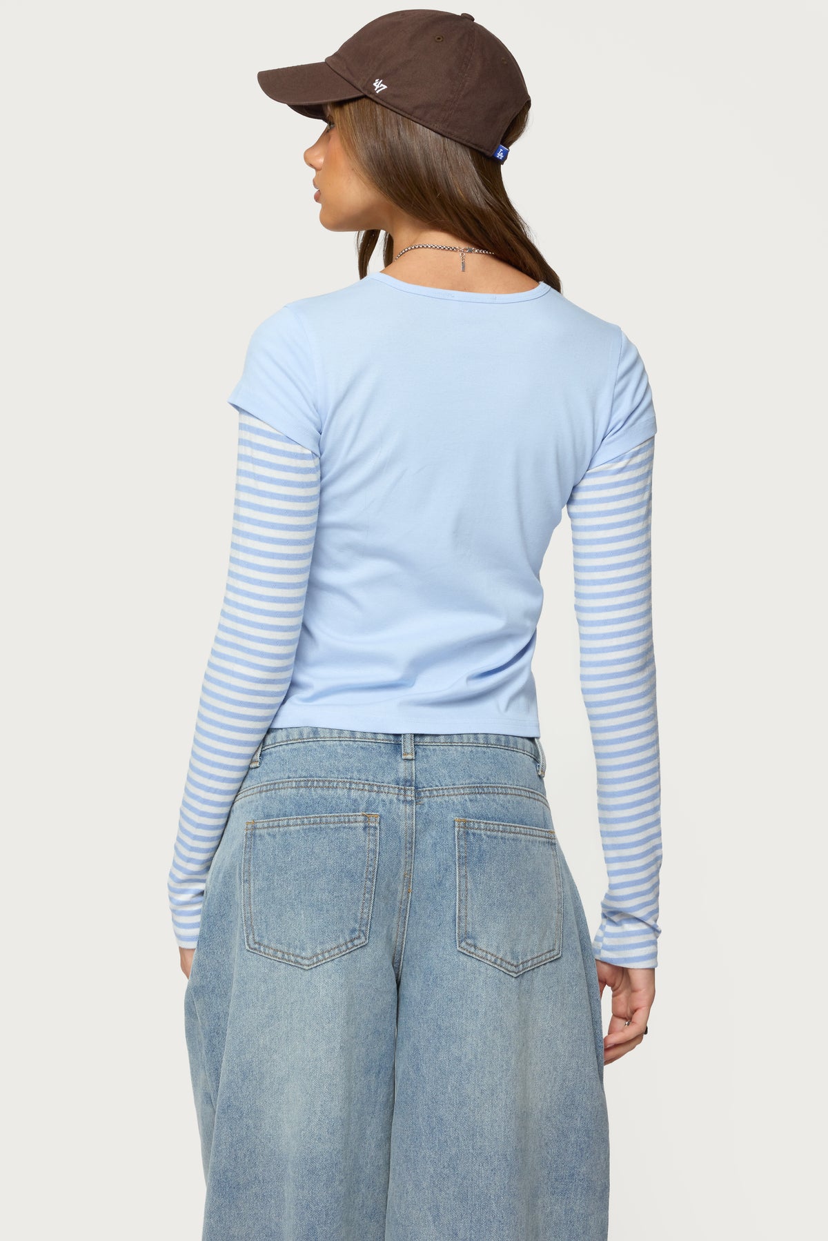 Stripey Layered Long Sleeve T Shirt