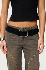 Chunky Faux Suede Belt