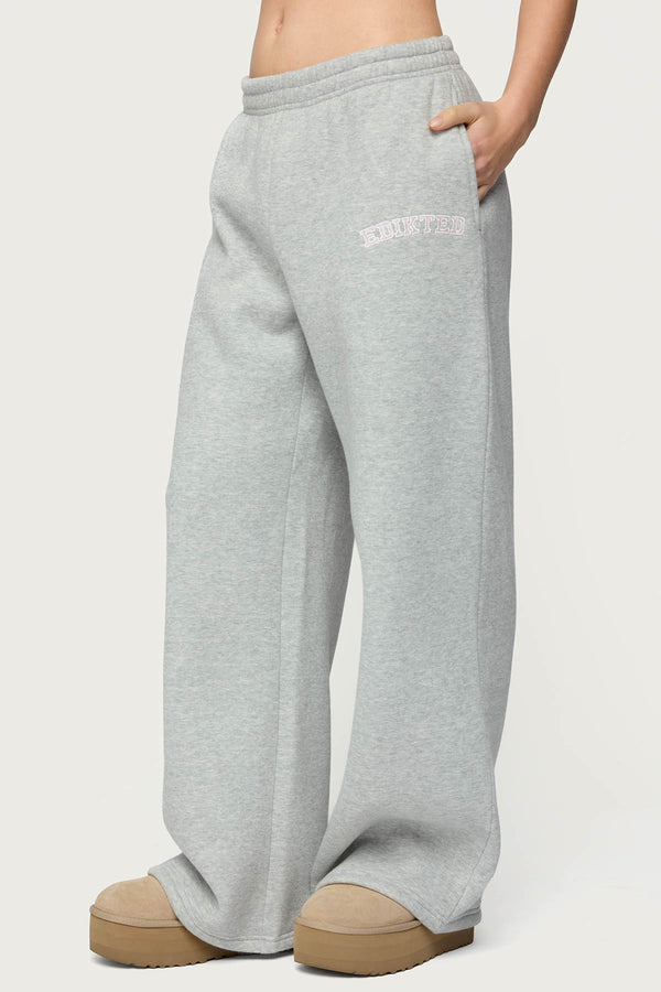 Edikted Lover Wide Leg Sweatpants