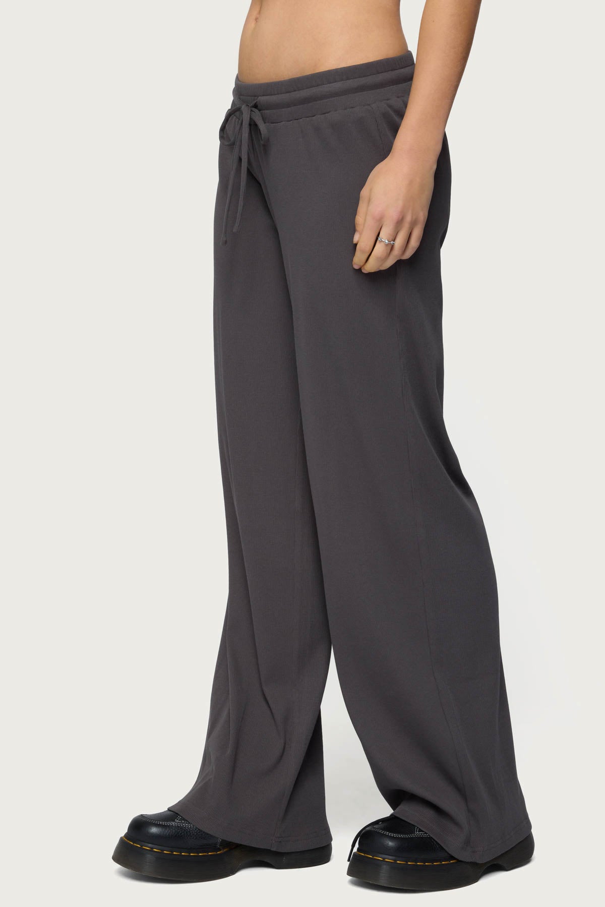 Cicilia Straight Leg Ribbed Pants