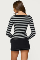 Rainey Striped Long Sleeve Top