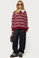 Rilynn Striped Polo Sweater