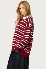 Rilynn Striped Polo Sweater
