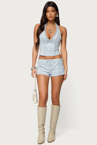 Sloane Faux Suede Micro Shorts