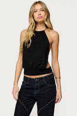 Damarey Chain Backless Halter Top