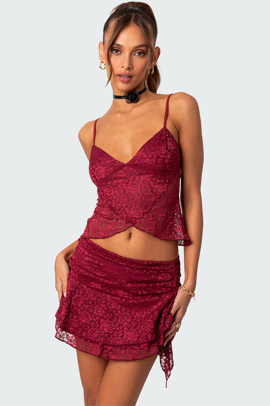 Ruby Sheer Lace Tank Top