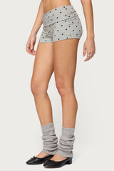 Chelsie Polka Dot Foldover Shorts