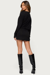 Romelia Cowl Neck Mini Dress