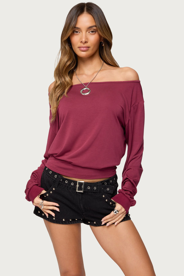 Nannie Off Shoulder Oversized Top
