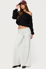 Reeva Polka Dot Foldover Pants