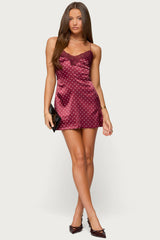 Lacey Backless Polka Dot Mini Dress