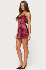 Lacey Backless Polka Dot Mini Dress