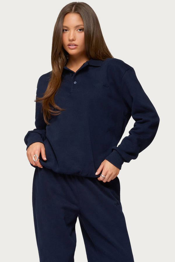Jayce Oversized Edikted Polo Sweatshirt