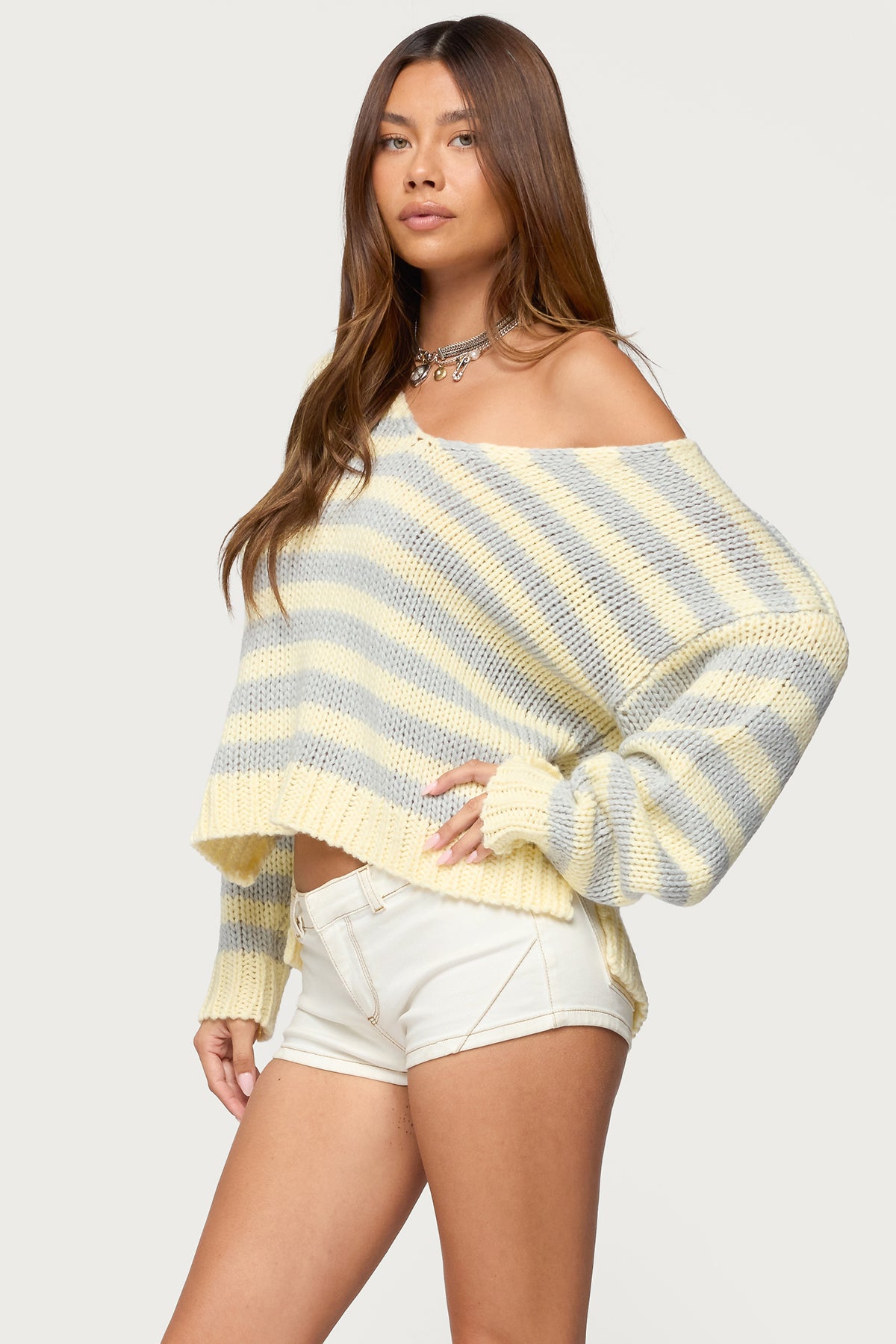 Eugenie Oversized Striped Sweater
