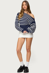 Mika Off Shoulder Oversized Sweater
