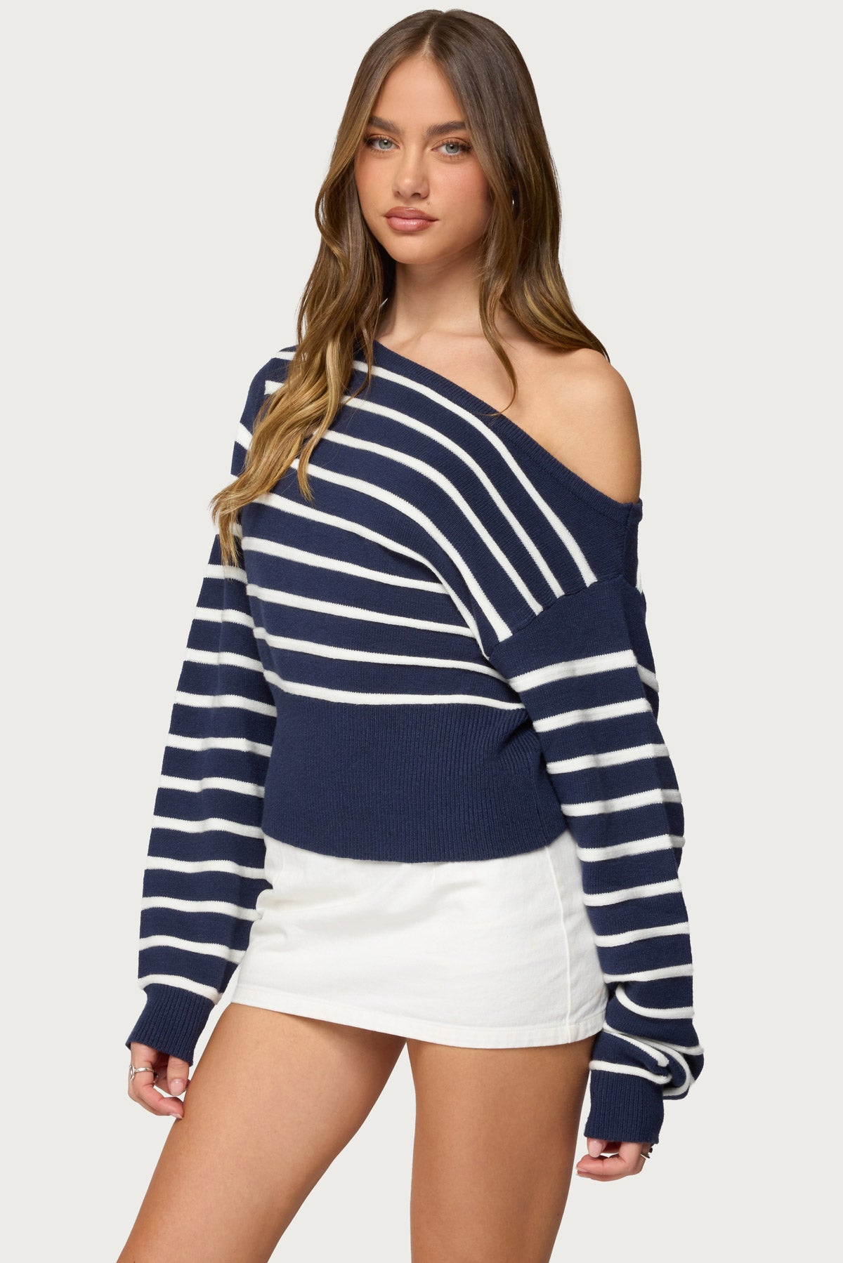 Mika Off Shoulder Oversized Sweater