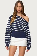 Mika Off Shoulder Oversized Sweater
