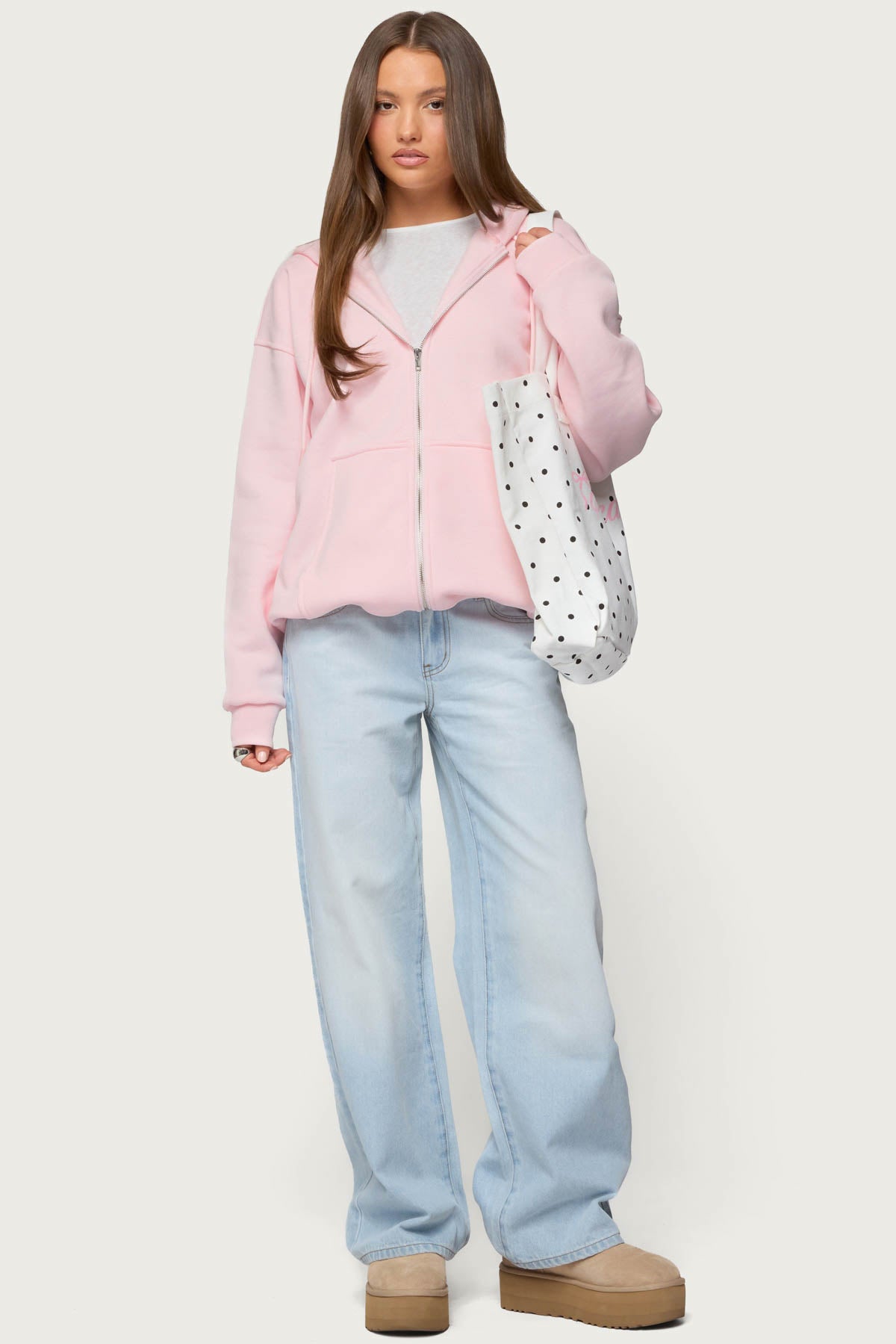 Rocia Oversized Zip Up Hoodie – edikted