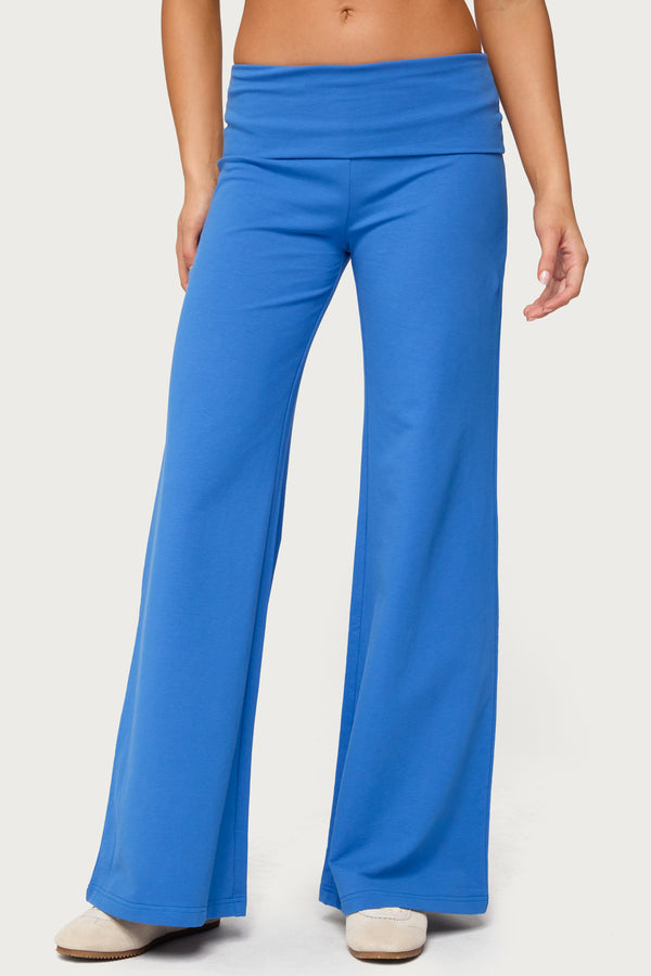 Wide Leg Foldover Pants