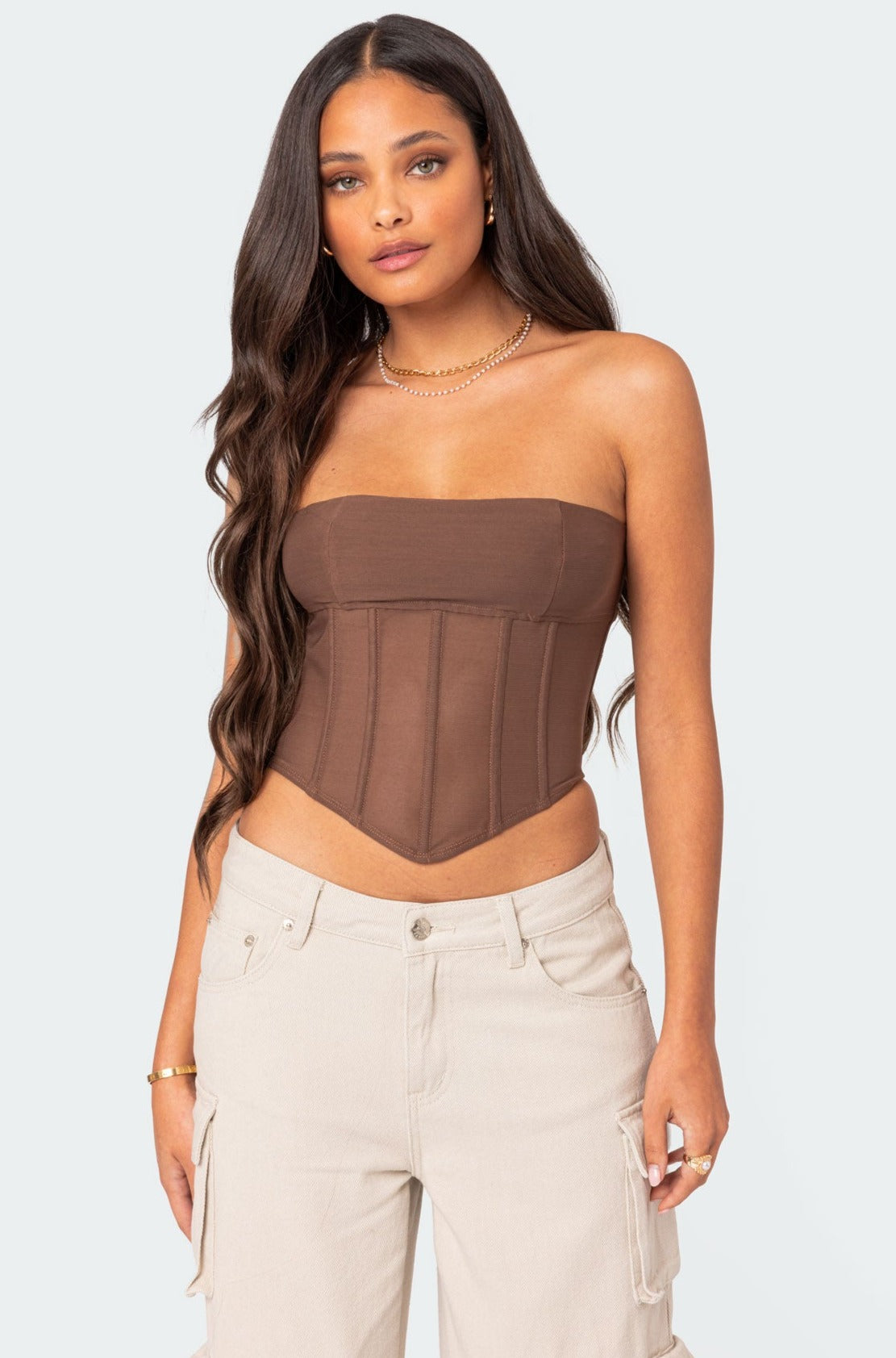 Evangeline Sheer Mesh Corset