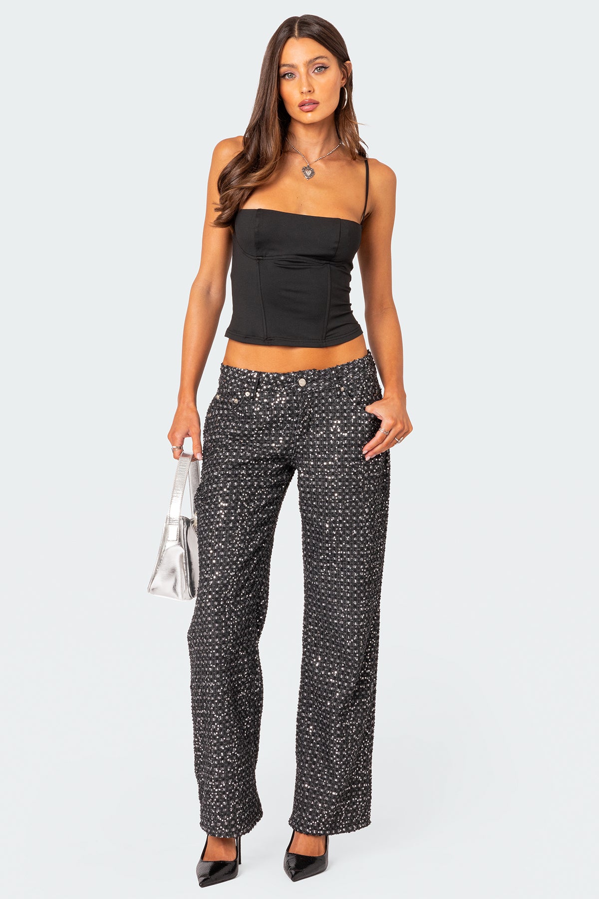 Nyah Sequin Loose Fit Jeans