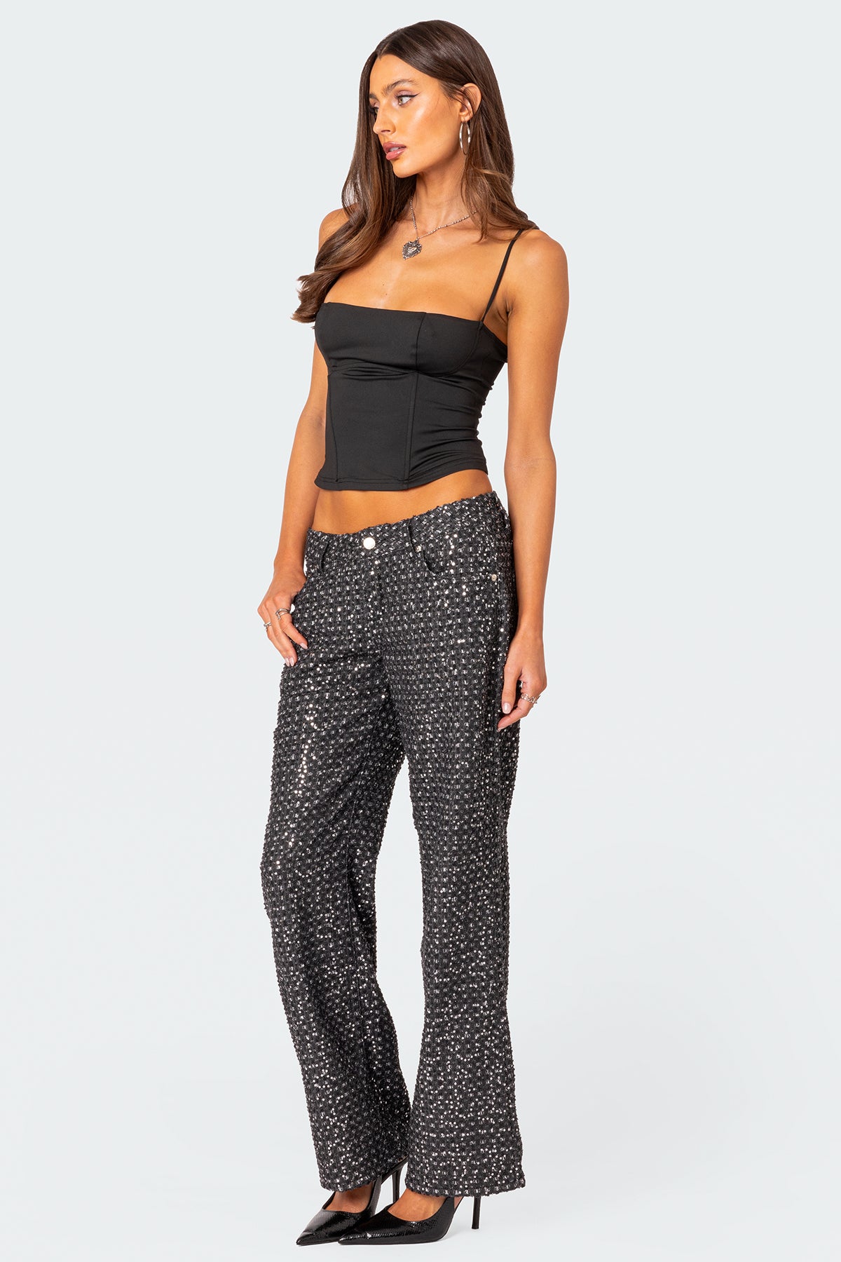 Nyah Sequin Loose Fit Jeans