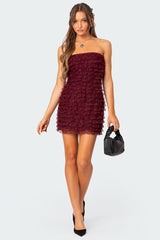 Rinna Ruffle Mini Dress