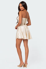 Athalia Satin Corset Mini Dress