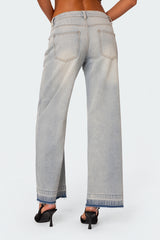 Released Hem Low Rise Jeans