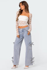 Bows 4 Days Low Rise Baggy Jeans