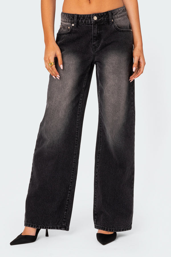 Magda Low Rise Acid Wash Jeans