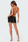 Mariah Rhinestone Slitted Mini Skirt
