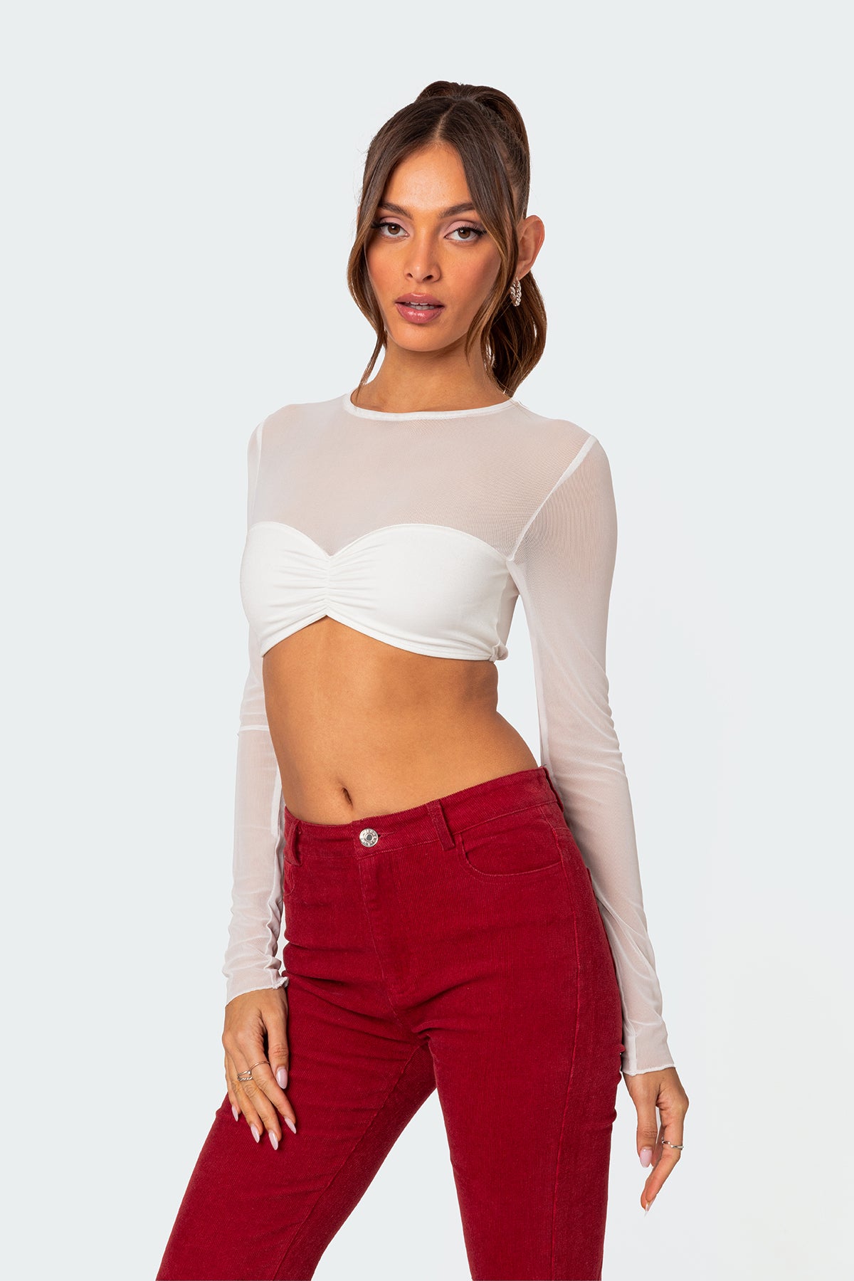 Night Out Sheer Crop Top