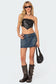 Vic Triangle Faux Leather Crop Top