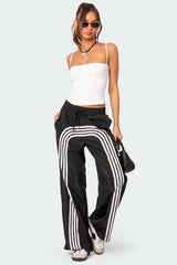 Wilda Striped Nylon Track Pants