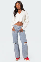 Marcie Oversize Cropped Sweater