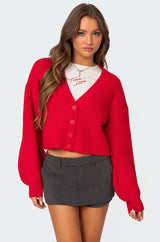 Sabrina Chunky Knit Cropped Cardigan