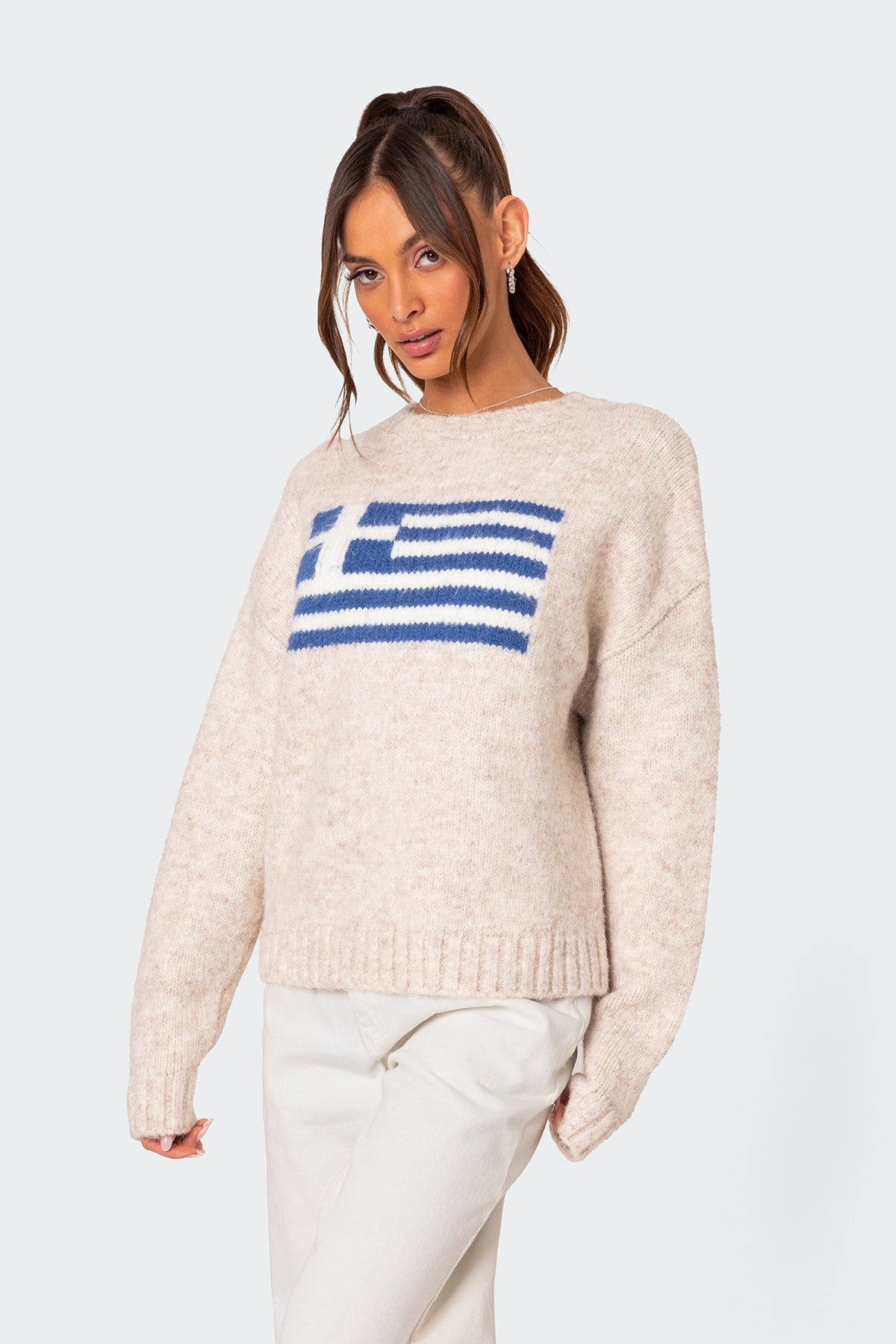 Greece Oversized Chunky Knit Sweater