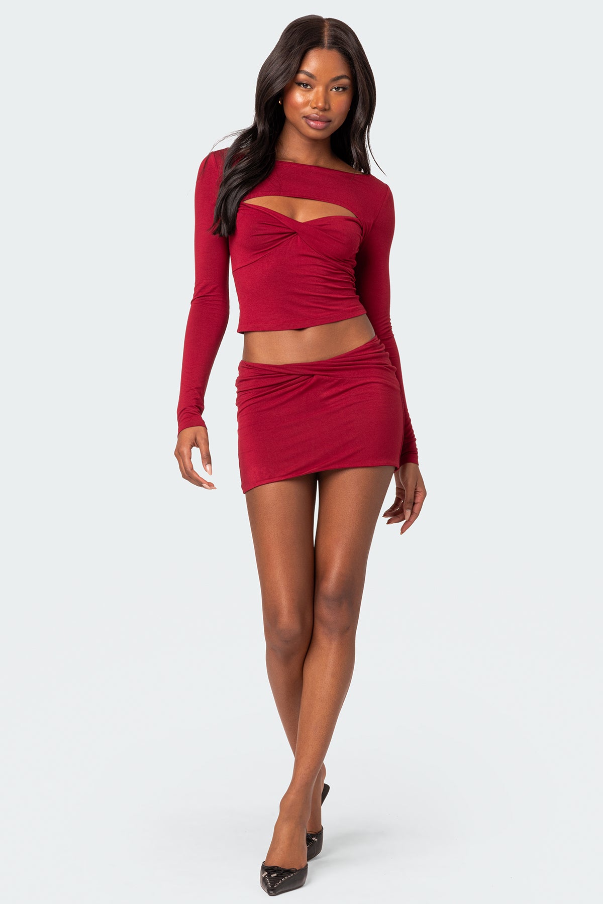 Lara Cut Out Twist Front Top