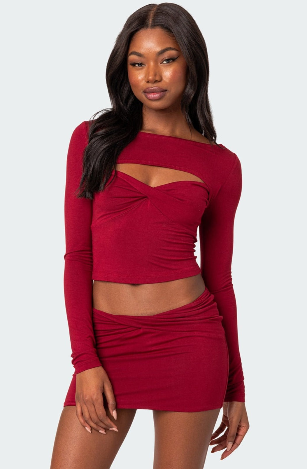 Lara Cut Out Twist Front Top