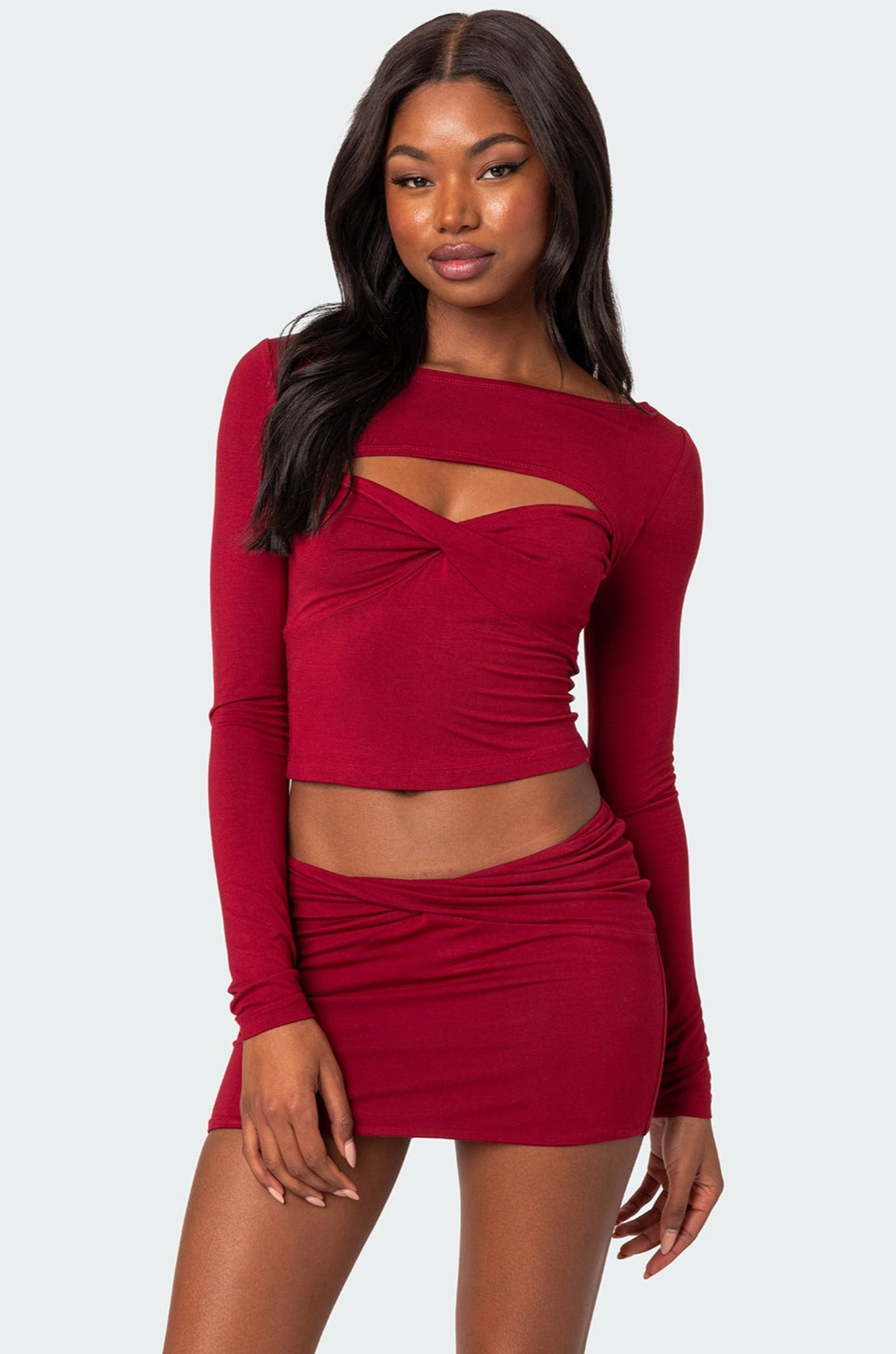 Lara Cut Out Twist Front Top