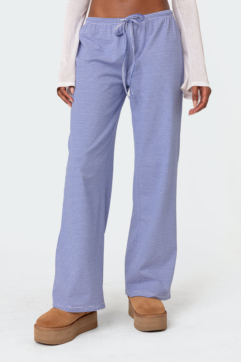 Olivia Striped Loose Fit Pants – edikted